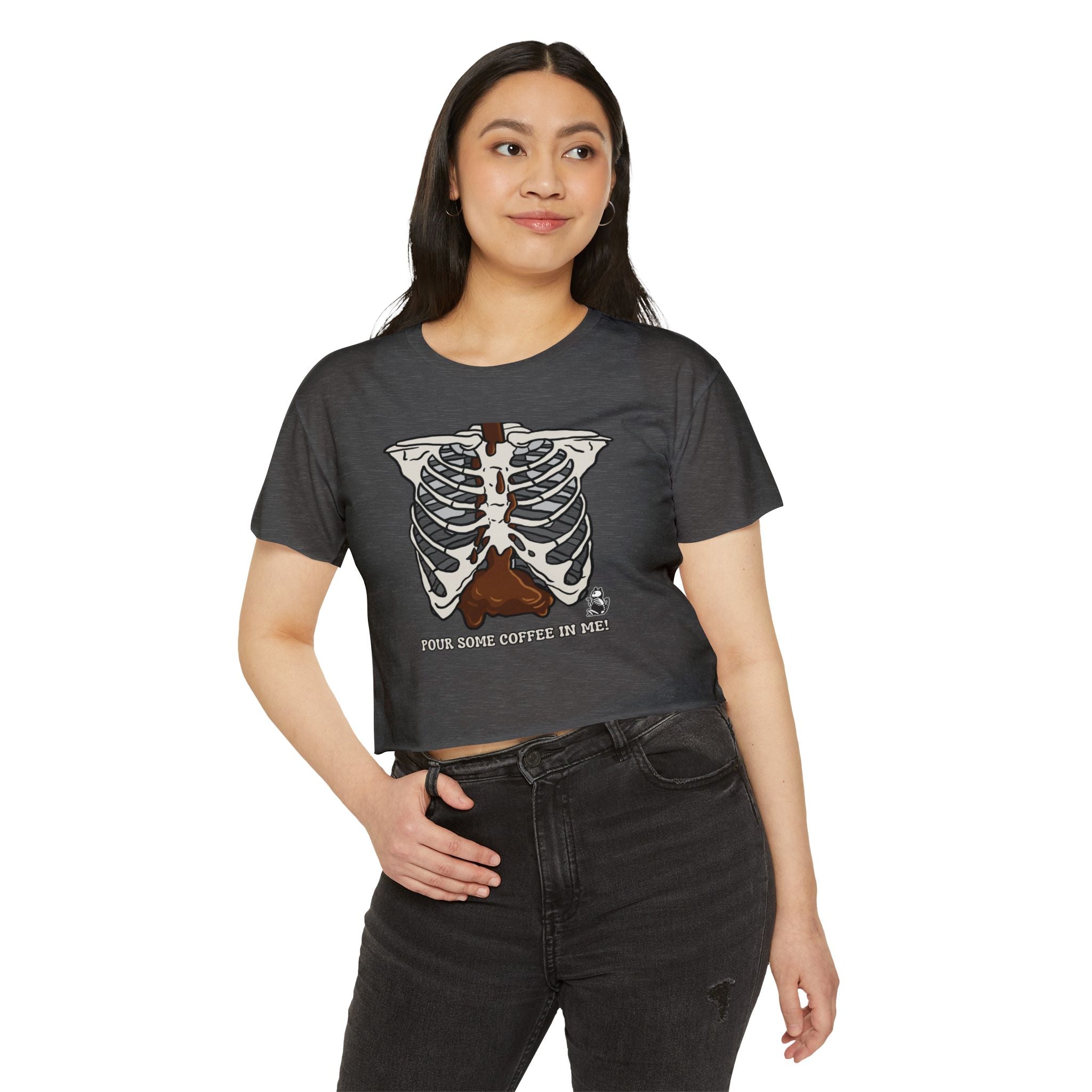 Coffee in Me Pawlloween Crop Top - Limited Edition